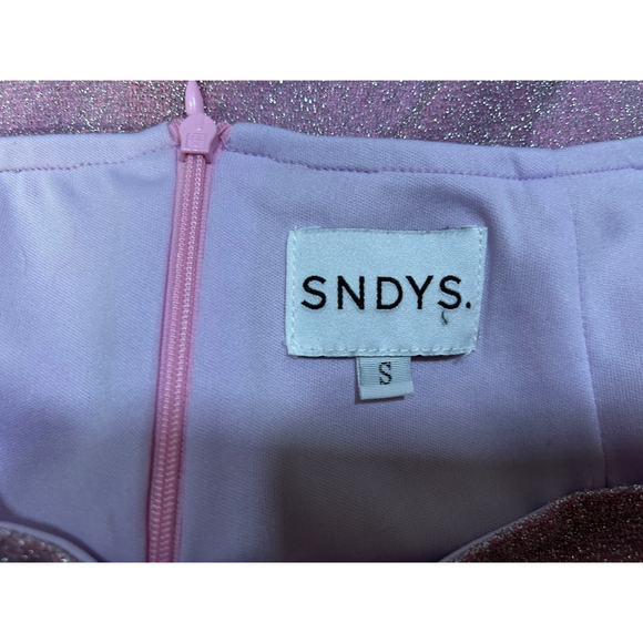 SNDYS Glitter Mini Skirt Pink Sparkle Size S - Picture 6 of 8